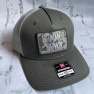 Hammer Down "Simple Green Duck Camo" Hat - Beetle with Woven Patch